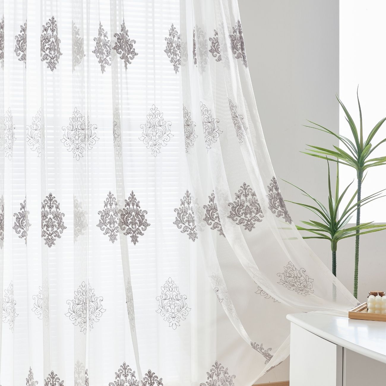 2 Panels Sheer Color Chiffon Tulle Light Window Textile Curtains Drapes for Bedroom Livingroom