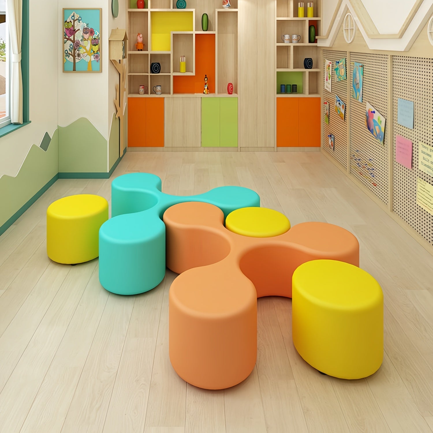AAF Modular Kids Seating System Classroom Playroom UAE