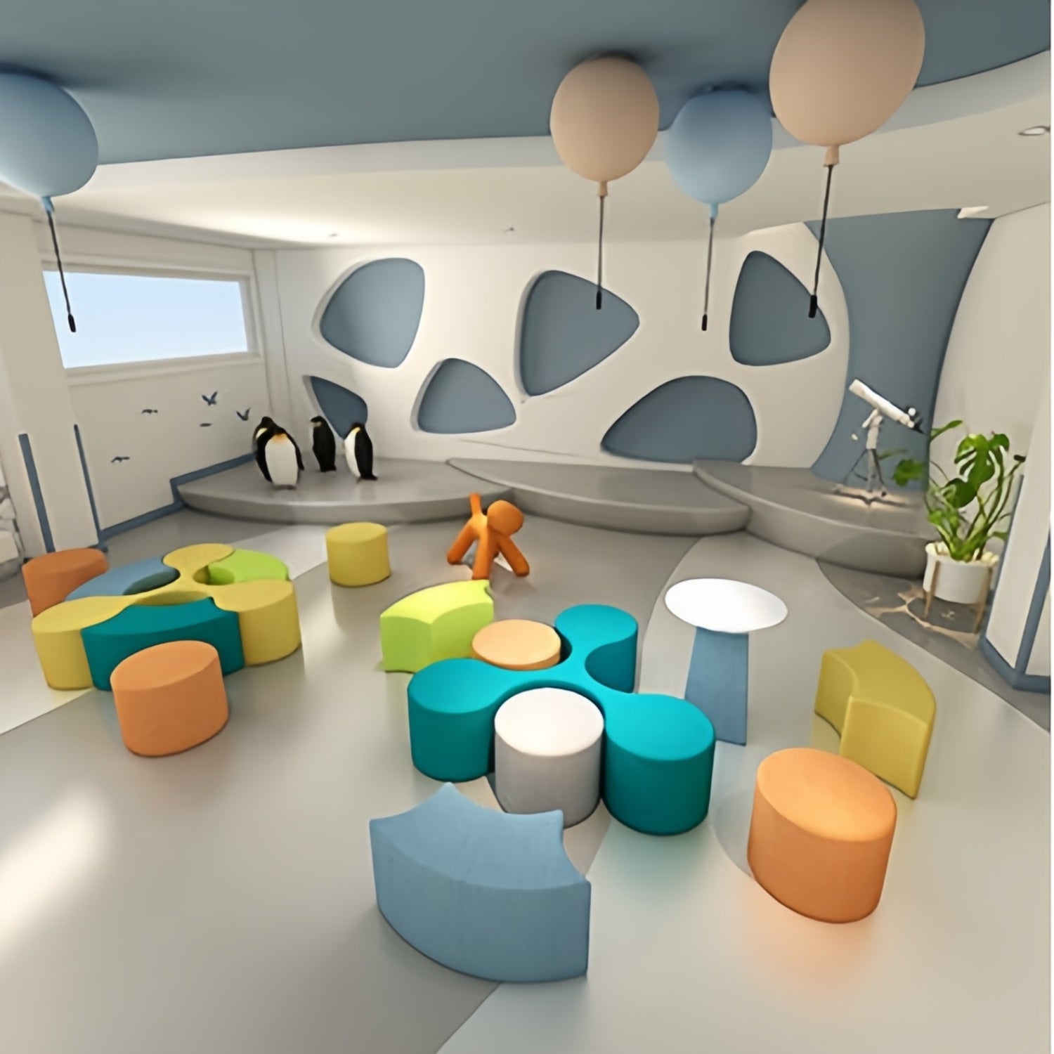 AAF Modular Kids Seating System Classroom Playroom UAE