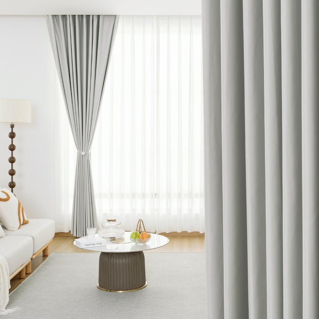 2 Panels 100% Blackout Curtains for Living Room Thermal Insulated Bedroom Darkening Drapes