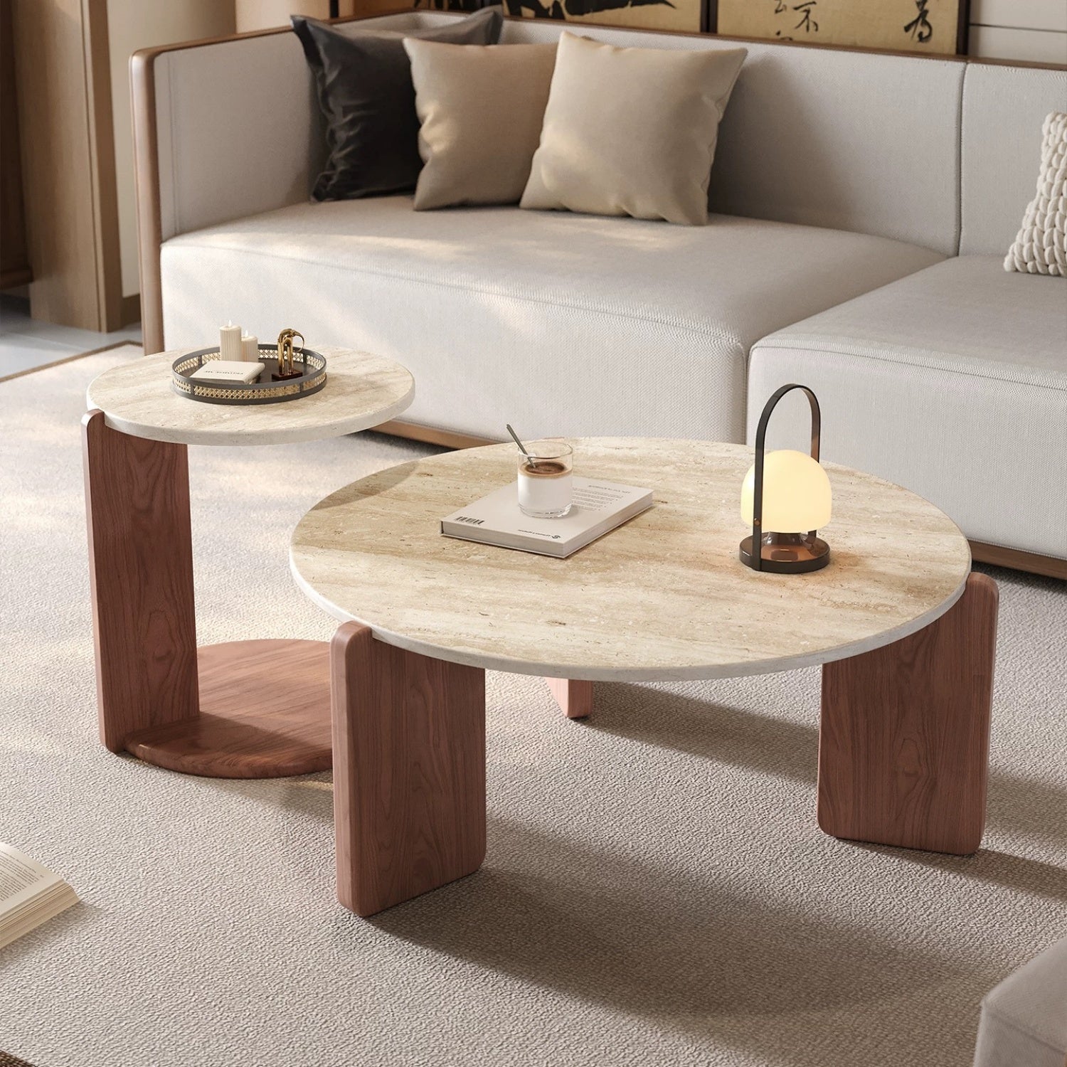 مجموعة طاولات متداخلة موفرة للمساحة من AAF FURNITURE لغرفة المعيشة الحديثة
