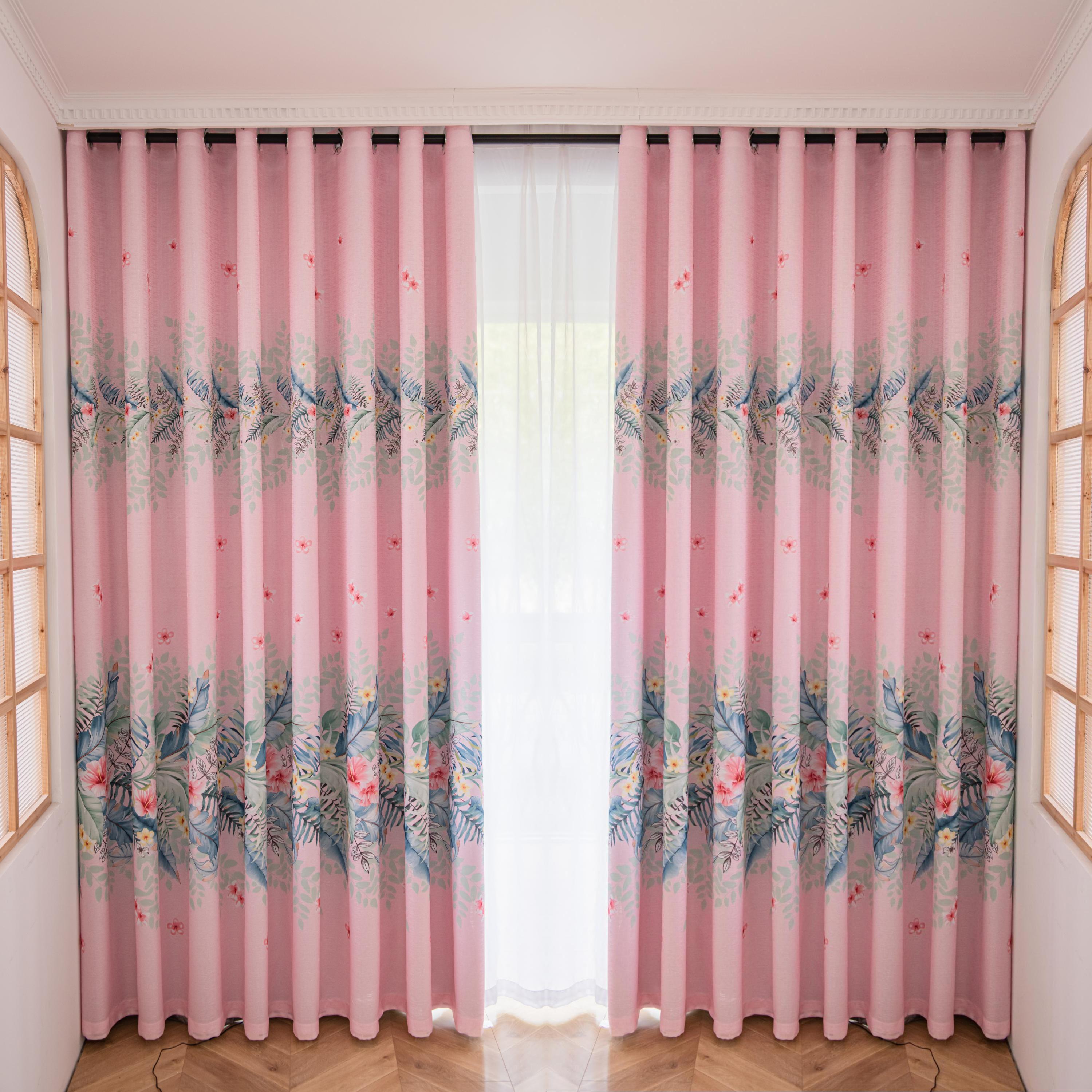 2 Panels 60% Blackout Colorful Flowers Floral Curtains for Living Room Thermal Insulated Bedroom Darkening Drapes for Basics Room Window