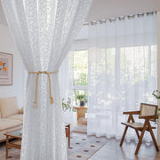 AAF Furniture Curtains: 2 Panels Sheer Color Chiffon Tulle Light Window Textile Curtains Drapes for
