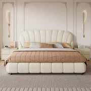 AAF Furniture Bed: Light Luxury Fleece Fabric Wrap Bed Frame for Bedroom Without Mattress in Dubai s