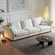 Beige Cloud Sofa Set 1-4 Seater with Footstool - Fabric Couch UAE