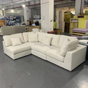 AAF Furniture Sofa: Light Luxury Linen Fabric Tofu-block Shaped Sofa set for Livingroom in Dubai sho