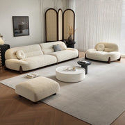 AAF Furniture Sofa: Light Luxury Fabric Cloud Shaped Sofa set for Livingroom in Dubai showroom