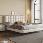 AAF Furniture Bed: Light Luxury Modern Leather Wrap Bed Frame for Bedroom Without Mattress in Dubai