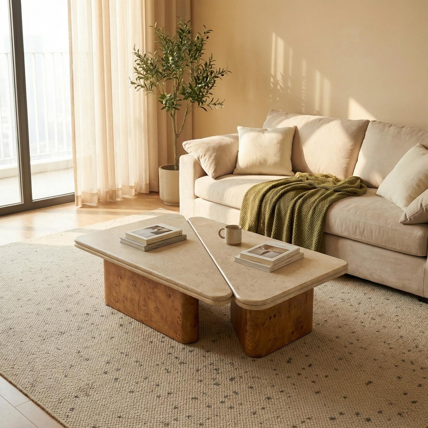 مجموعة طاولات متداخلة موفرة للمساحة من AAF FURNITURE لغرفة المعيشة الحديثة