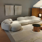 AAF Luxury Organic Cloud Sofa – Curved Modular Boucle Sectional Sofa for Modern Living Rooms UAE