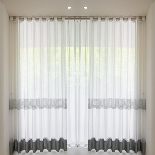 2 Panels Sheer Color Chiffon Tulle Light Window Textile Curtains Drapes for Bedroom Livingroom