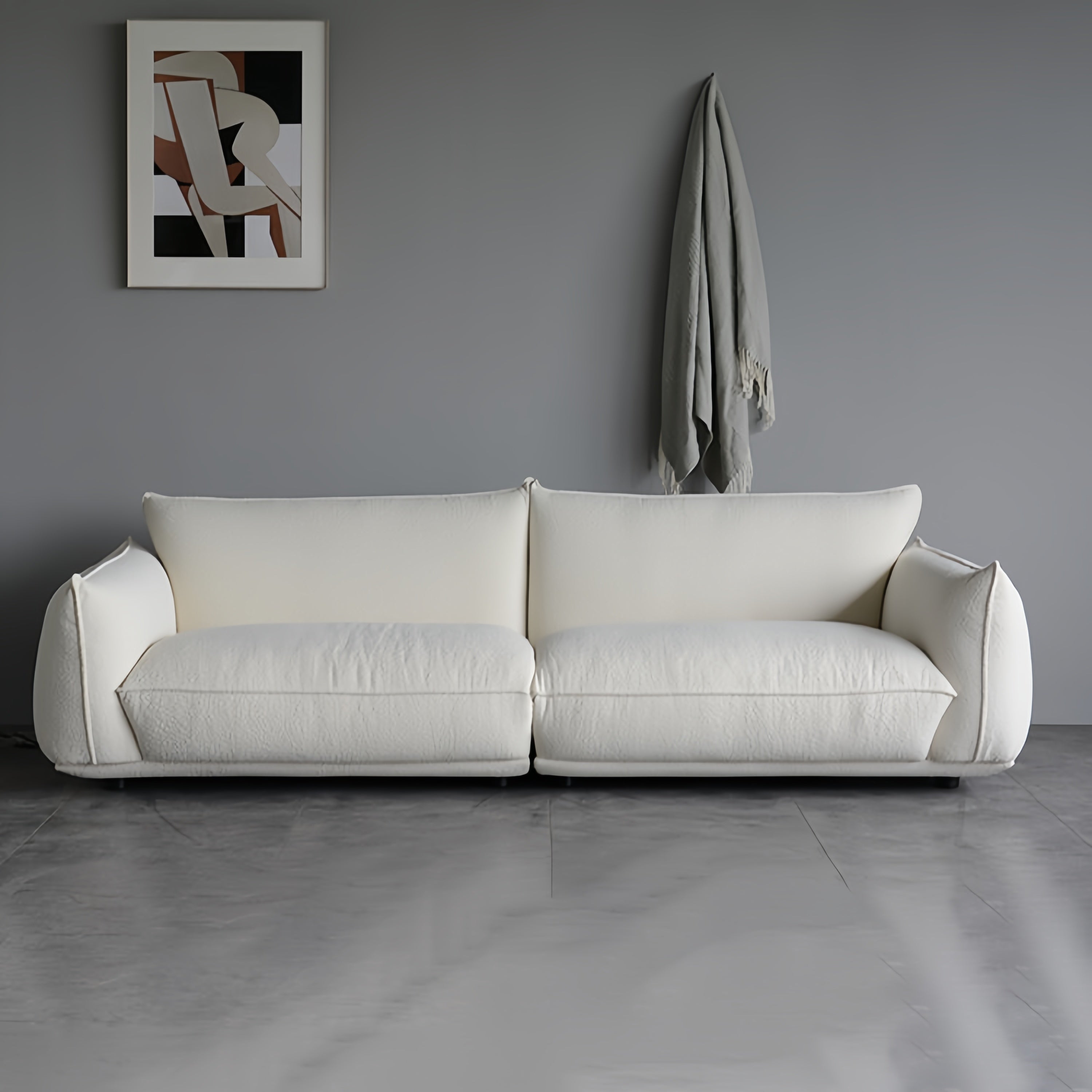 AAF FURNITURE Light Luxury Fabric Cloud Shaped Sofa set for Livingroom