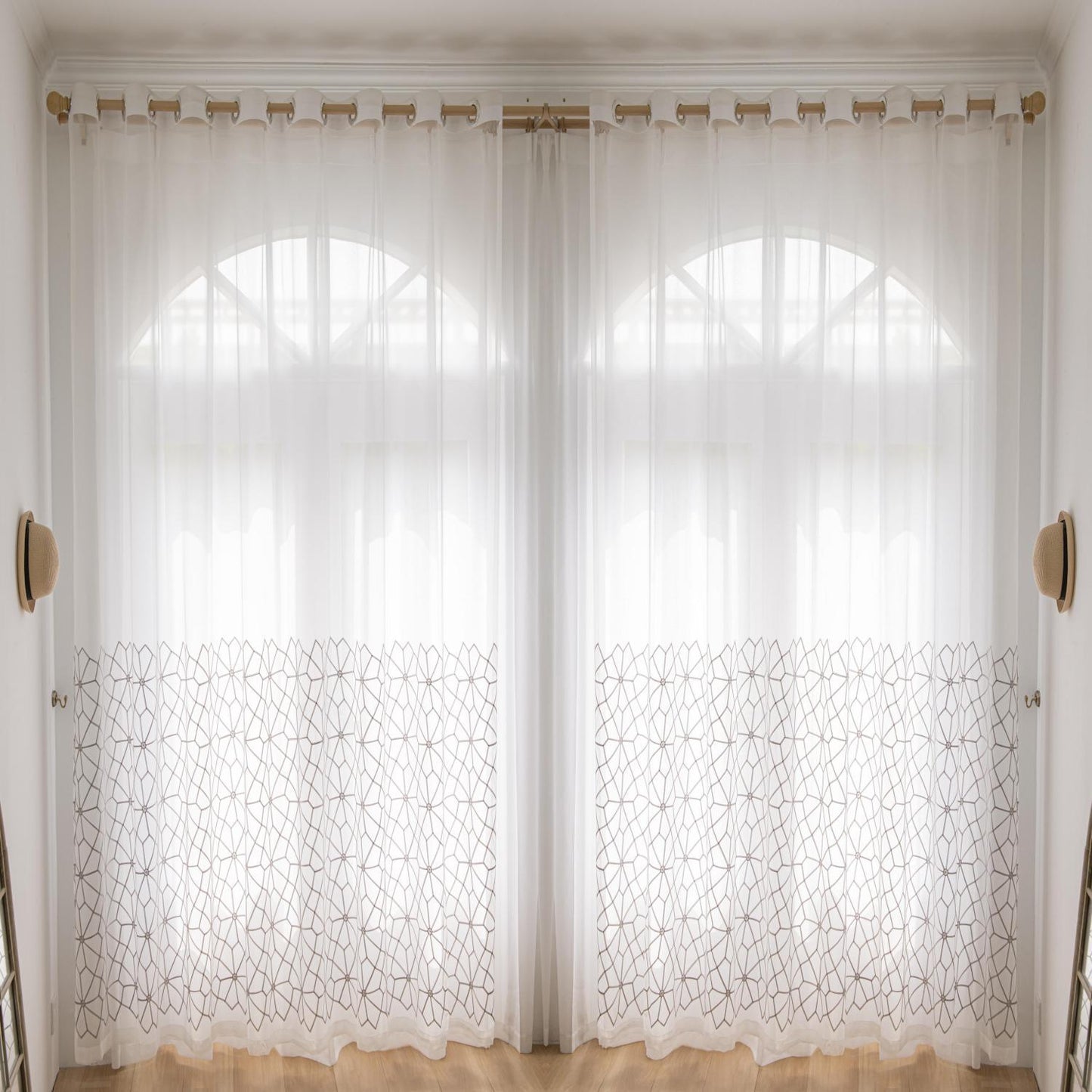 2 Panels Sheer Color Chiffon Tulle Light Window Textile Curtains Drapes for Bedroom Livingroom