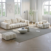 AAF Furniture Sofa: Light Luxury Fabric Cloud Shaped Sofa set for Livingroom in Dubai showroom