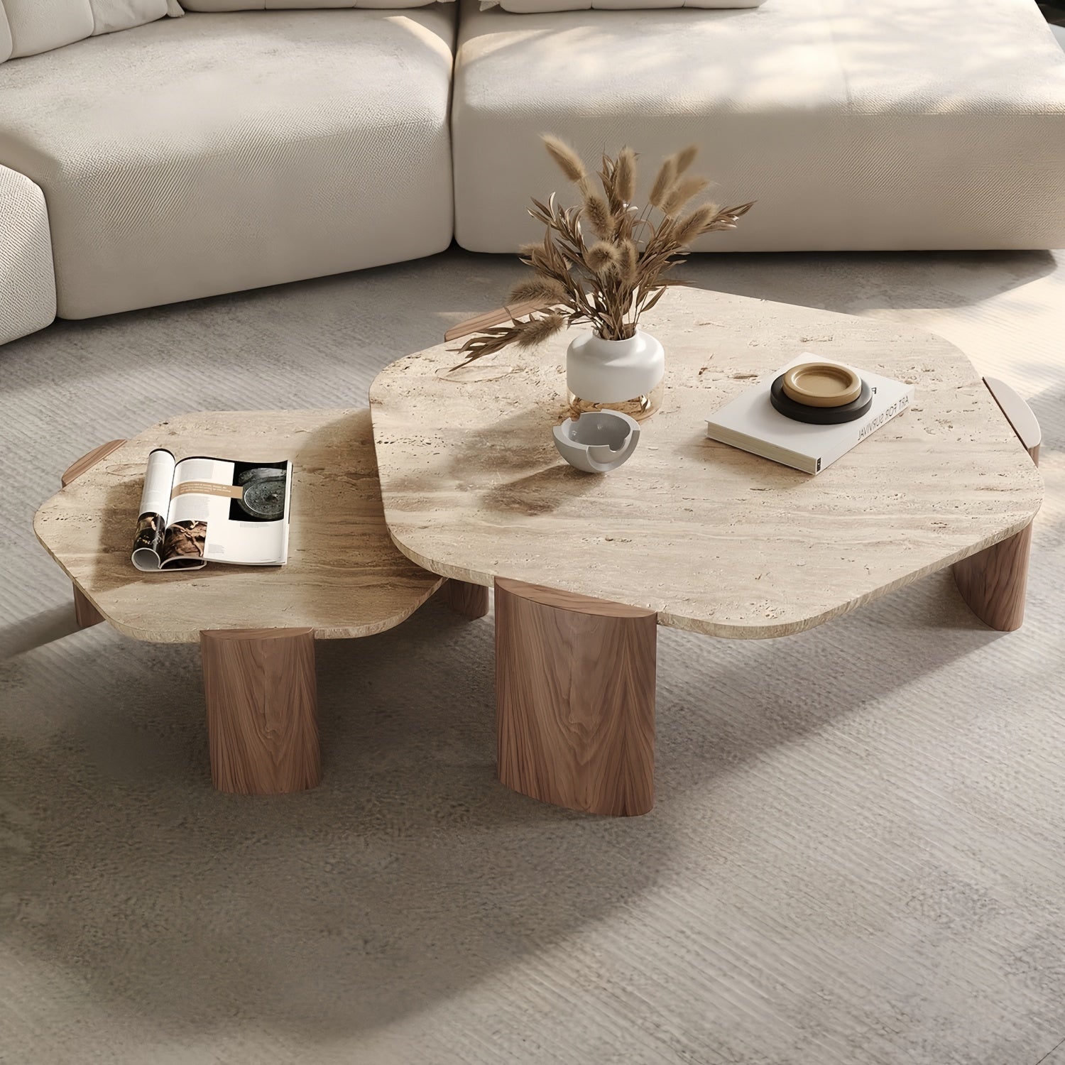 مجموعة طاولات متداخلة موفرة للمساحة من AAF FURNITURE لغرفة المعيشة الحديثة