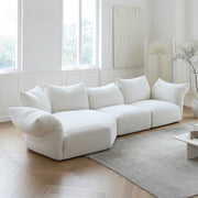 AAF Furniture Sofa: Fleece Fabric Overstuffed Multifunction Flower Shape Sofa for Livingroom Office