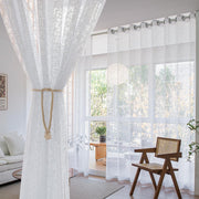 AAF Furniture Curtains: 2 Panels Sheer Color Chiffon Tulle Light Window Textile Curtains Drapes for