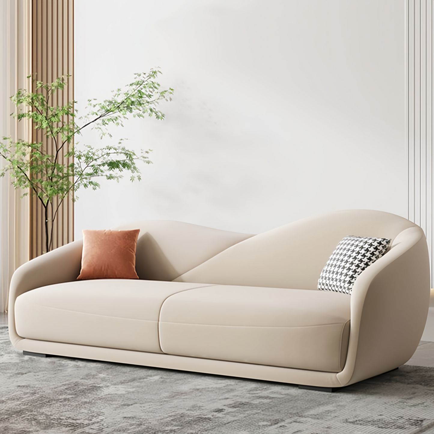 AAF Furniture Fleece Fabric Overstuffed Multifunction  Sofa  for Livingroom Office
