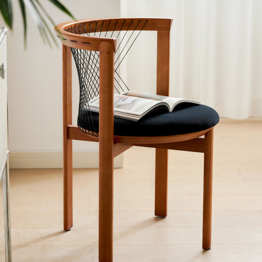 AAF Furniture Luxury Harp Shaped Armchair for Living Room Dining Room