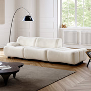 AAF Furniture Sofa: Light Luxury Fabric Cloud Shaped Sofa set for Livingroom in Dubai showroom