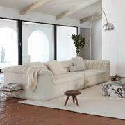 AAF Furniture Sofa: Fleece Fabric Overstuffed Multifunction Cloud shaped Sofa Chair set for Livingro