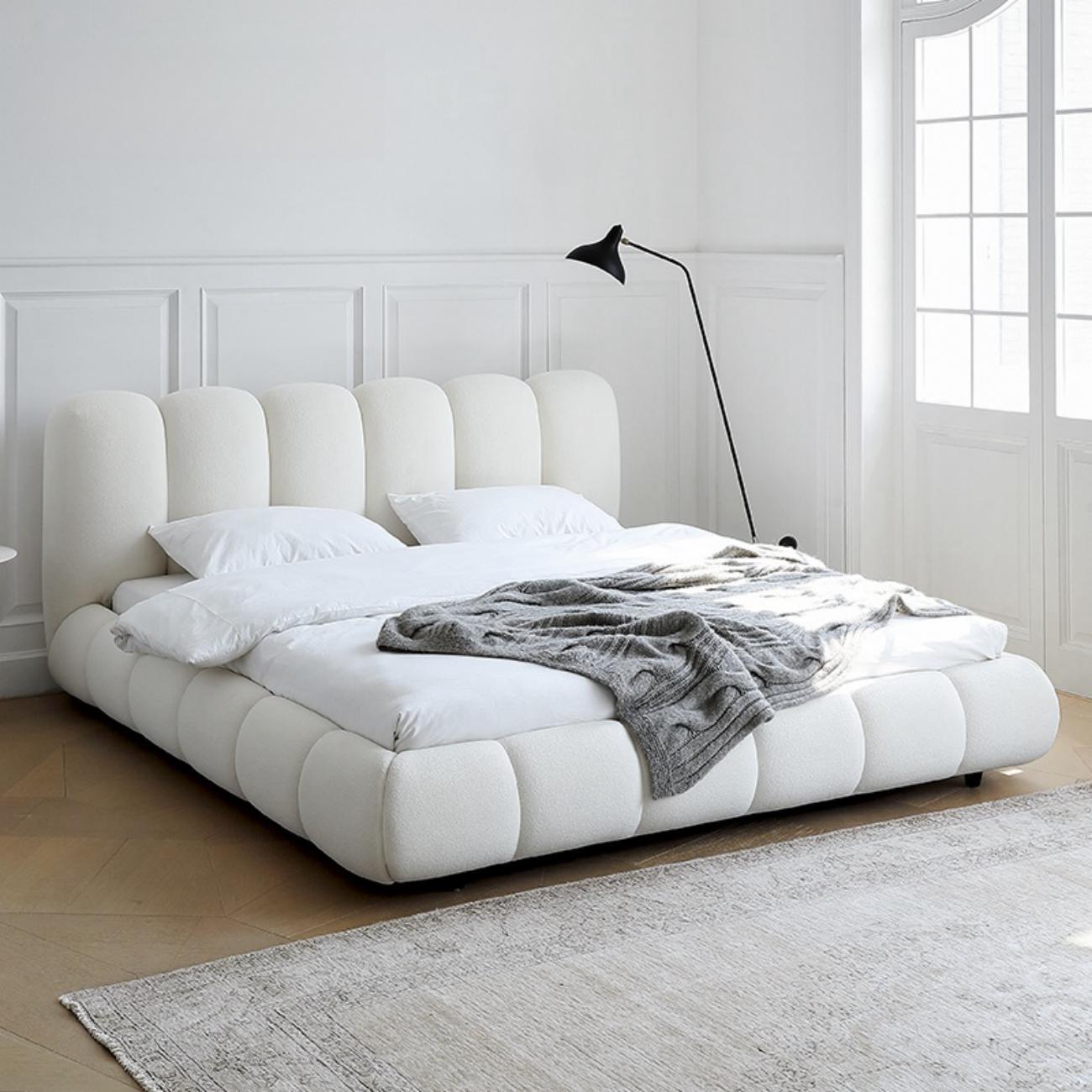 AAF Furniture Bed: Bed Frame Modern Velvet King Queen Size for bedroom Without Mattress in Dubai sho