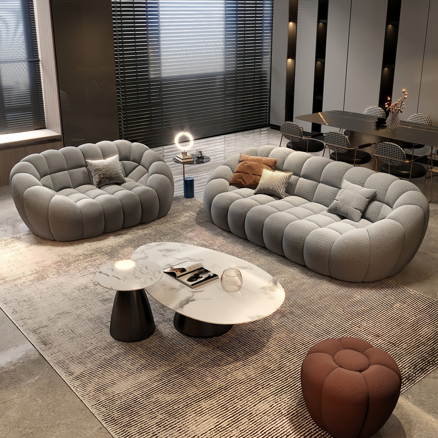 AAF Furniture Fleece Fabric Overstuffed Multifunction  Sofa  for Livingroom Office