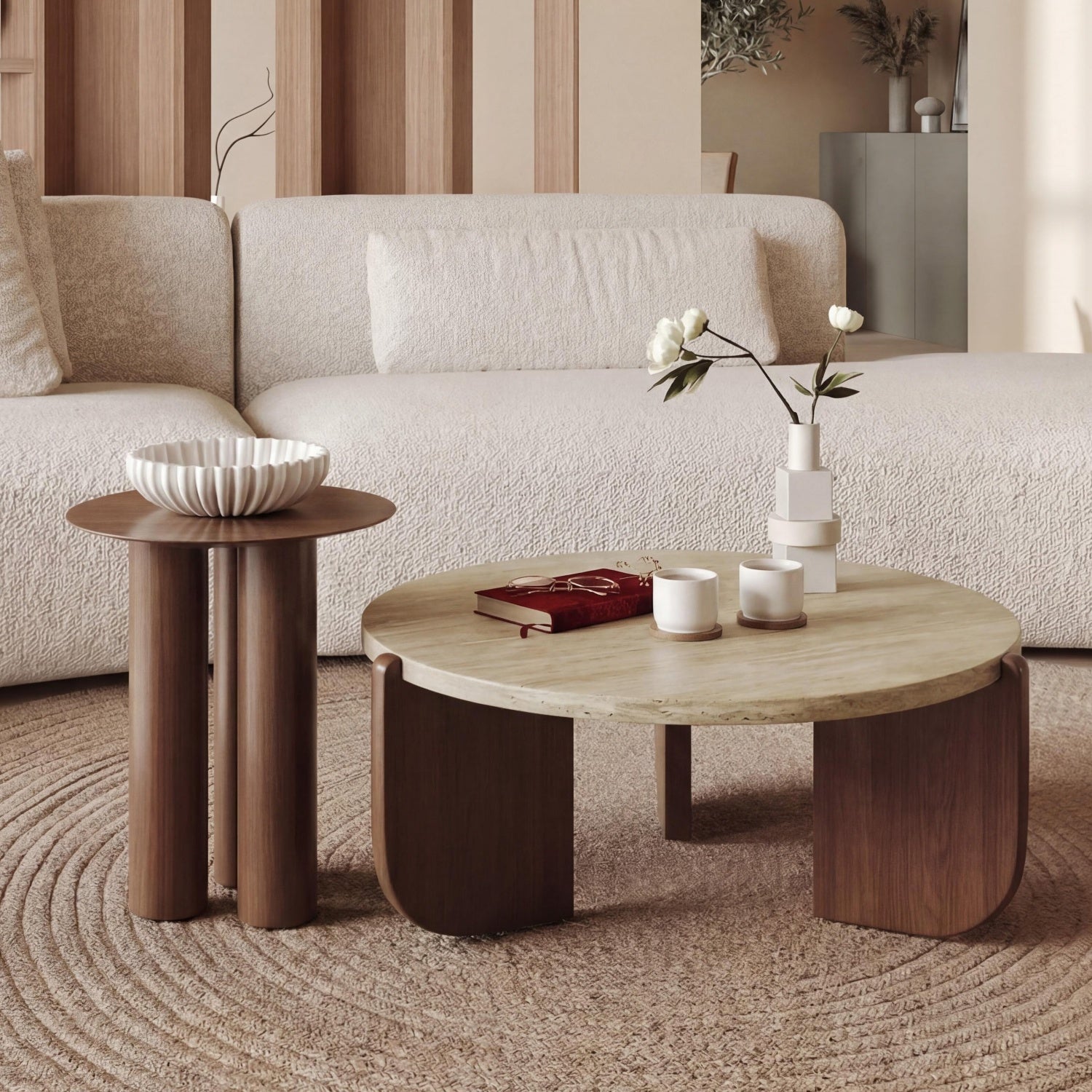 مجموعة طاولات متداخلة موفرة للمساحة من AAF FURNITURE لغرفة المعيشة الحديثة