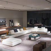 AAF Furniture Coffee Table: Light Luxury Fabric Cloud Shaped Sofa set for Livingroom in Dubai showro