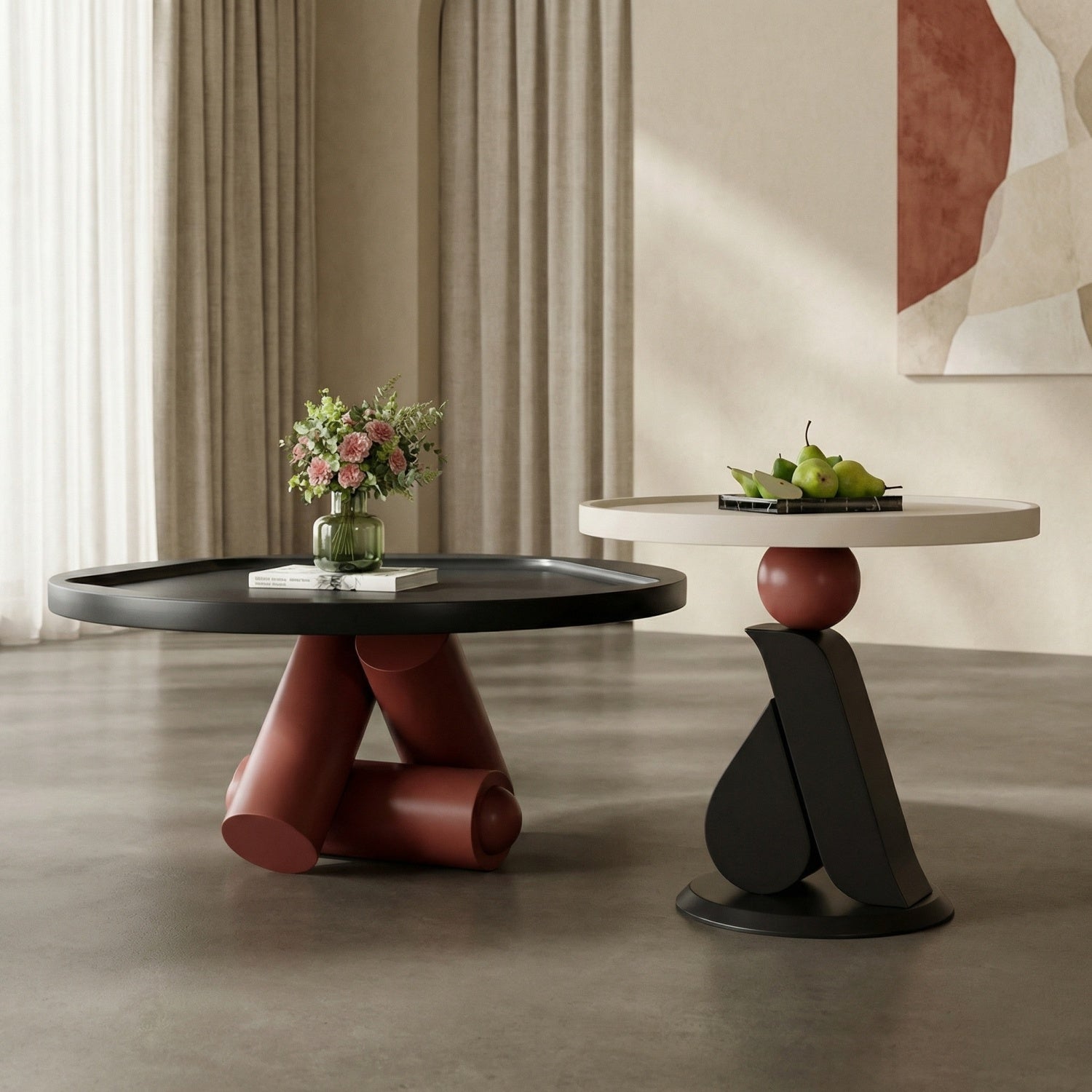 مجموعة طاولات متداخلة موفرة للمساحة من AAF FURNITURE لغرفة المعيشة الحديثة
