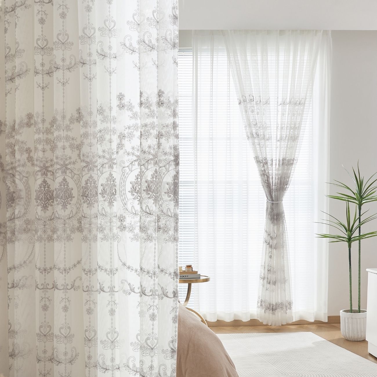 2 Panels Sheer Color Chiffon Tulle Light Window Textile Curtains Drapes for Bedroom Livingroom