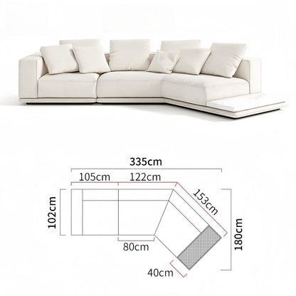 AAF Furniture Light Luxury Linen Cotton  Fabric Cloud Shaped Sofa set for Livingroom