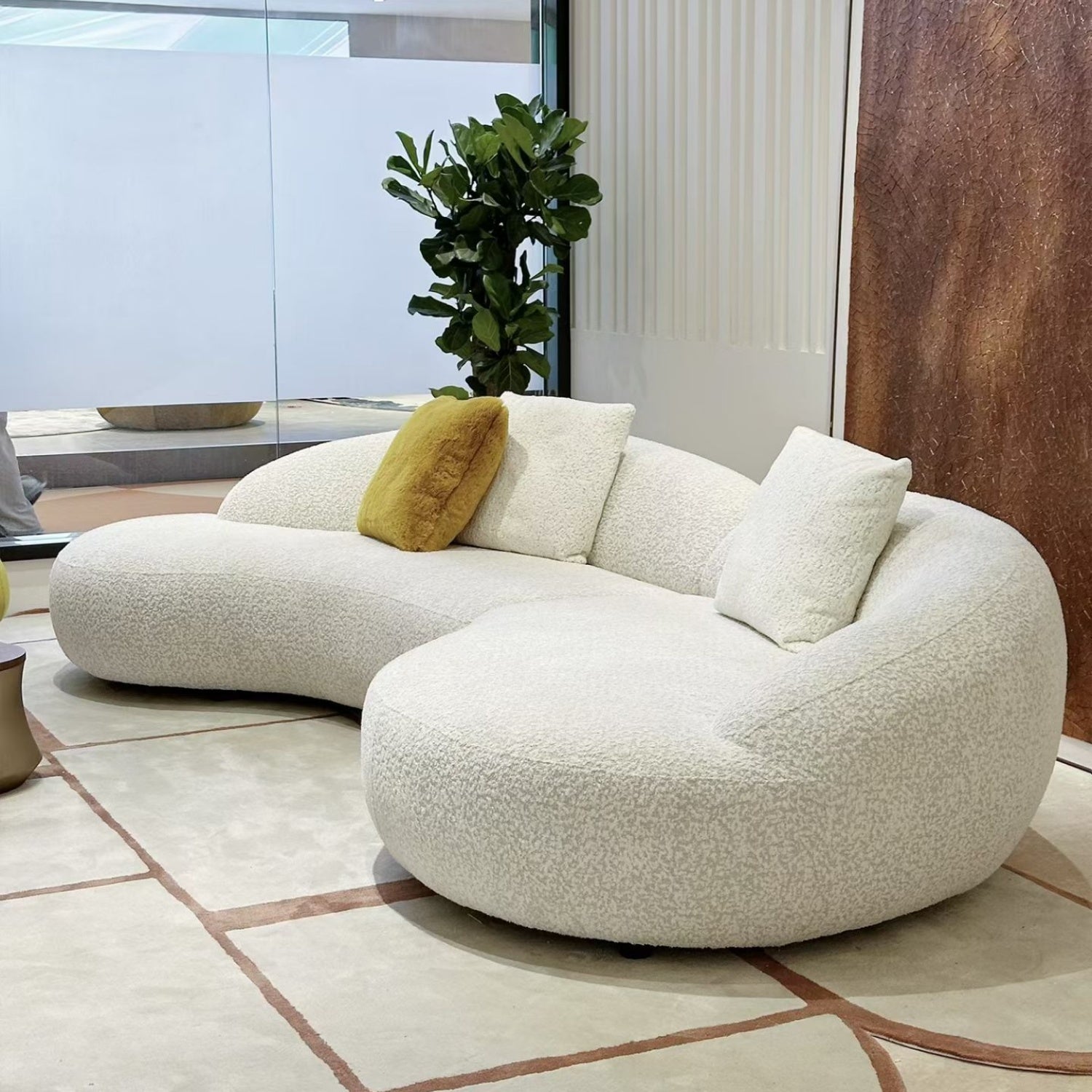 AAF Furniture Arc Sofa Set Beige 2-4 Seats for Living Room