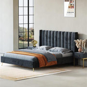 AAF Furniture Bed: Bed Frame Modern Velvet King Queen Size for bedroom Without Mattress in Dubai sho