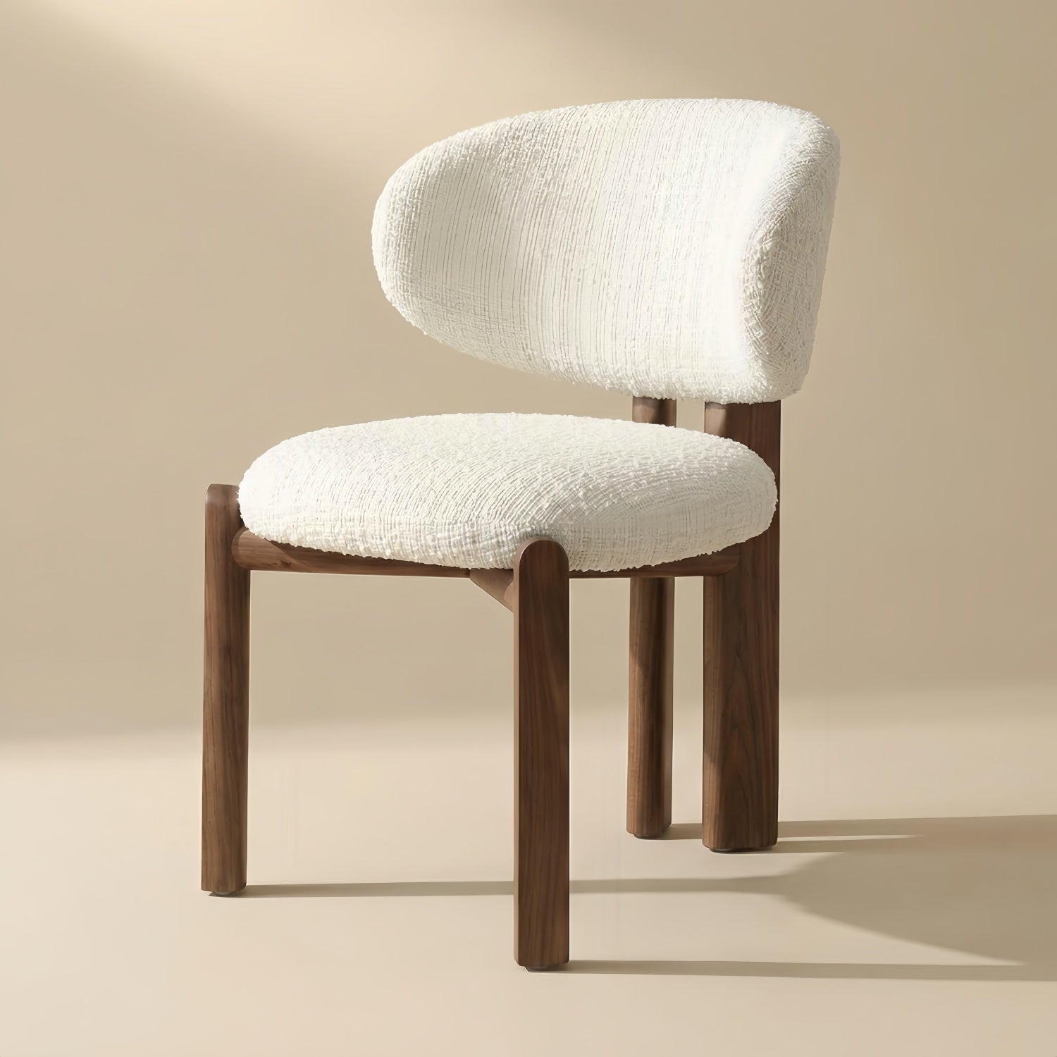 AAF S-Curve Sherpa Chair Cream Sculptural UAE