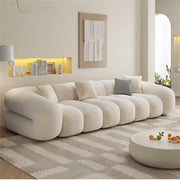 AAF Furniture Sofa: Fleece Fabric Overstuffed Multifunction Cloud shaped Sofa Chair set for Livingro