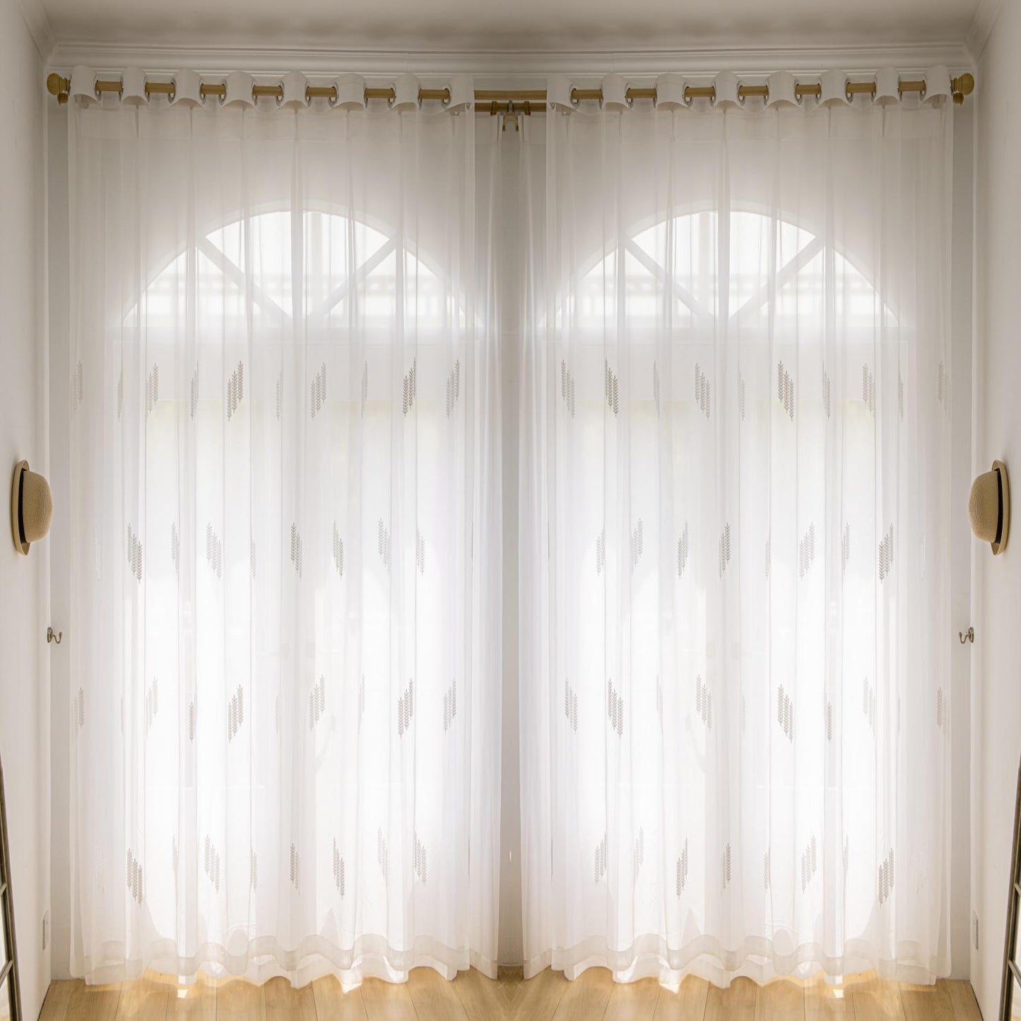 2 Panels Sheer Color Chiffon Tulle Light Window Textile Curtains Drapes for Bedroom Livingroom