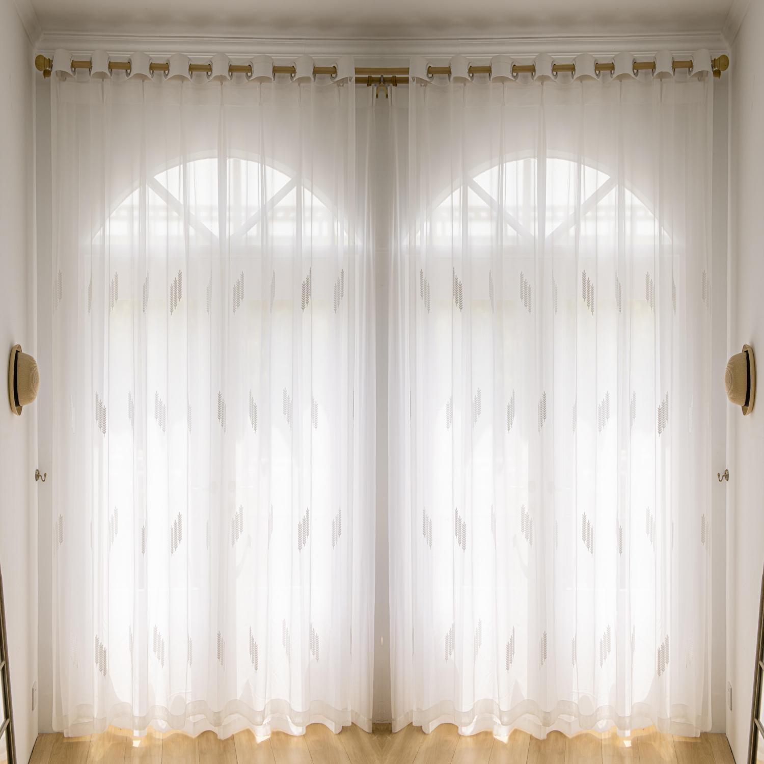 2 Panels Sheer Color Chiffon Tulle Light Window Textile Curtains Drapes for Bedroom Livingroom