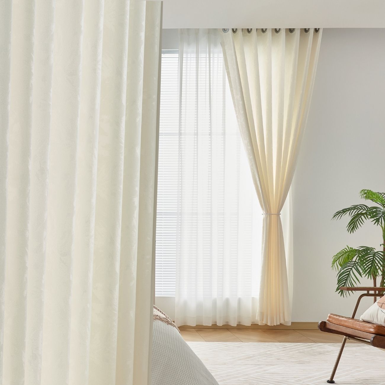 2 Panels Sheer Color Chiffon Tulle Light Window Textile Curtains Drapes for Bedroom Livingroom