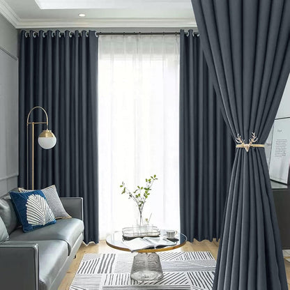 2 Panels 60% Blackout Curtains for Living Room Thermal Insulated Bedroom Darkening Drapes for Basics Room Window