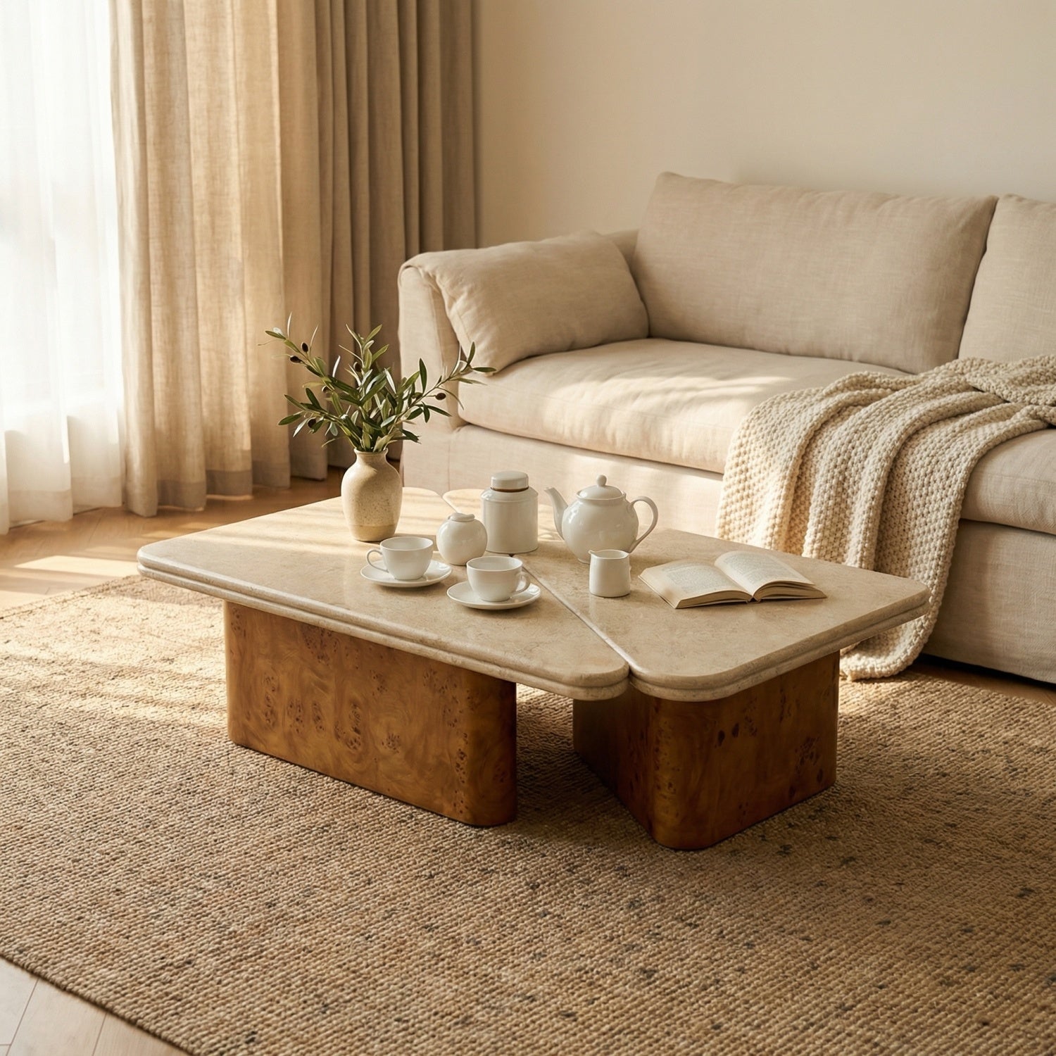 مجموعة طاولات متداخلة موفرة للمساحة من AAF FURNITURE لغرفة المعيشة الحديثة
