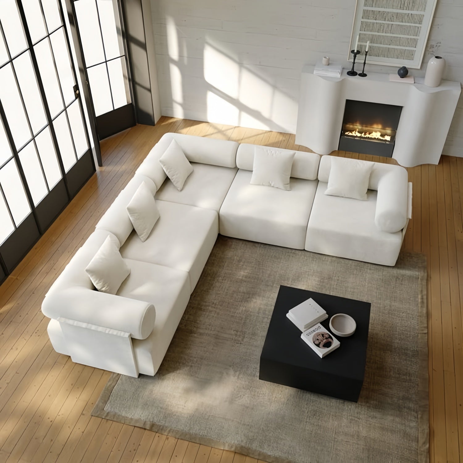AAF Furniture Luxury Cloud Sofa Set for Living Room Dubai UAE D3