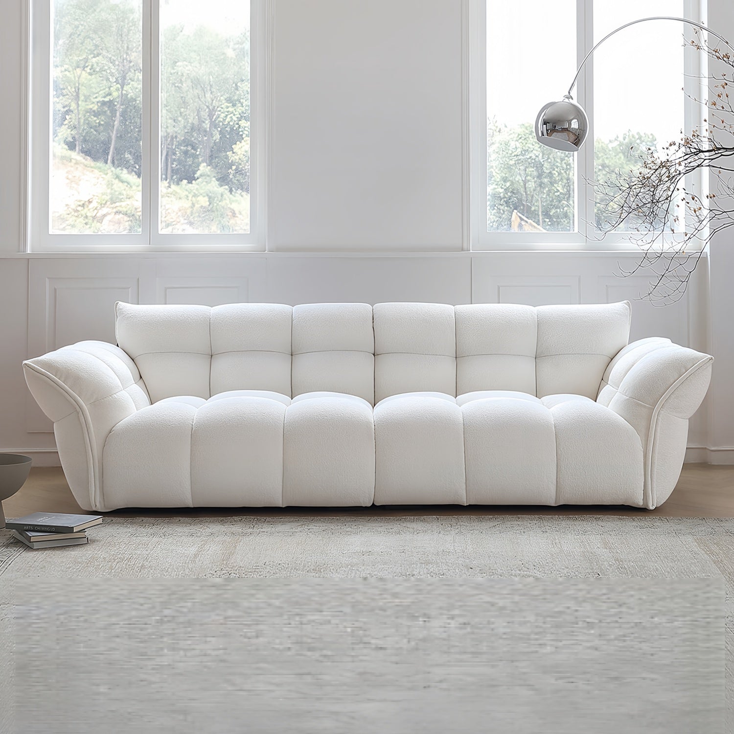 AAF Furniture Cloud Straight Sofa Set Off-White Plus 1-4 Seats for Living Room