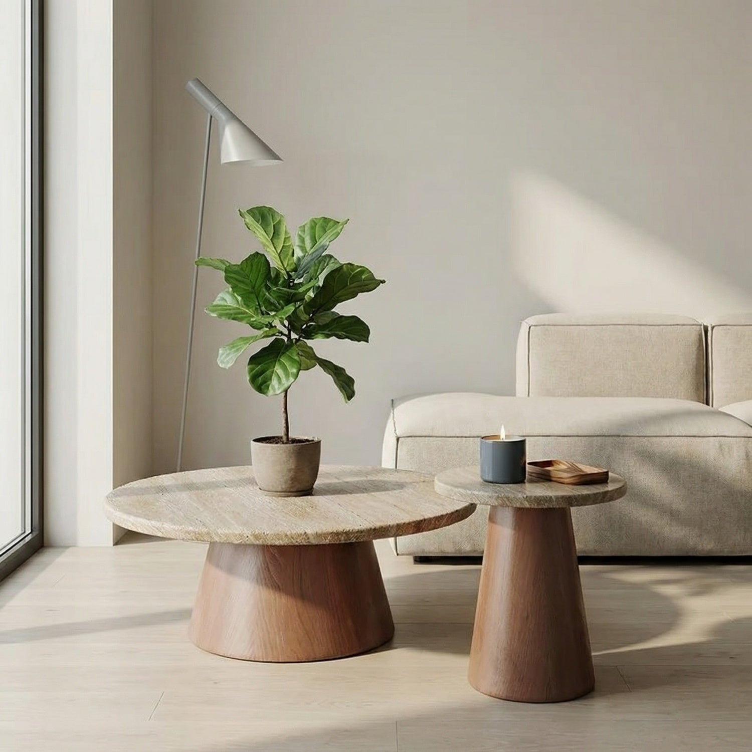 مجموعة طاولات متداخلة موفرة للمساحة من AAF FURNITURE لغرفة المعيشة الحديثة