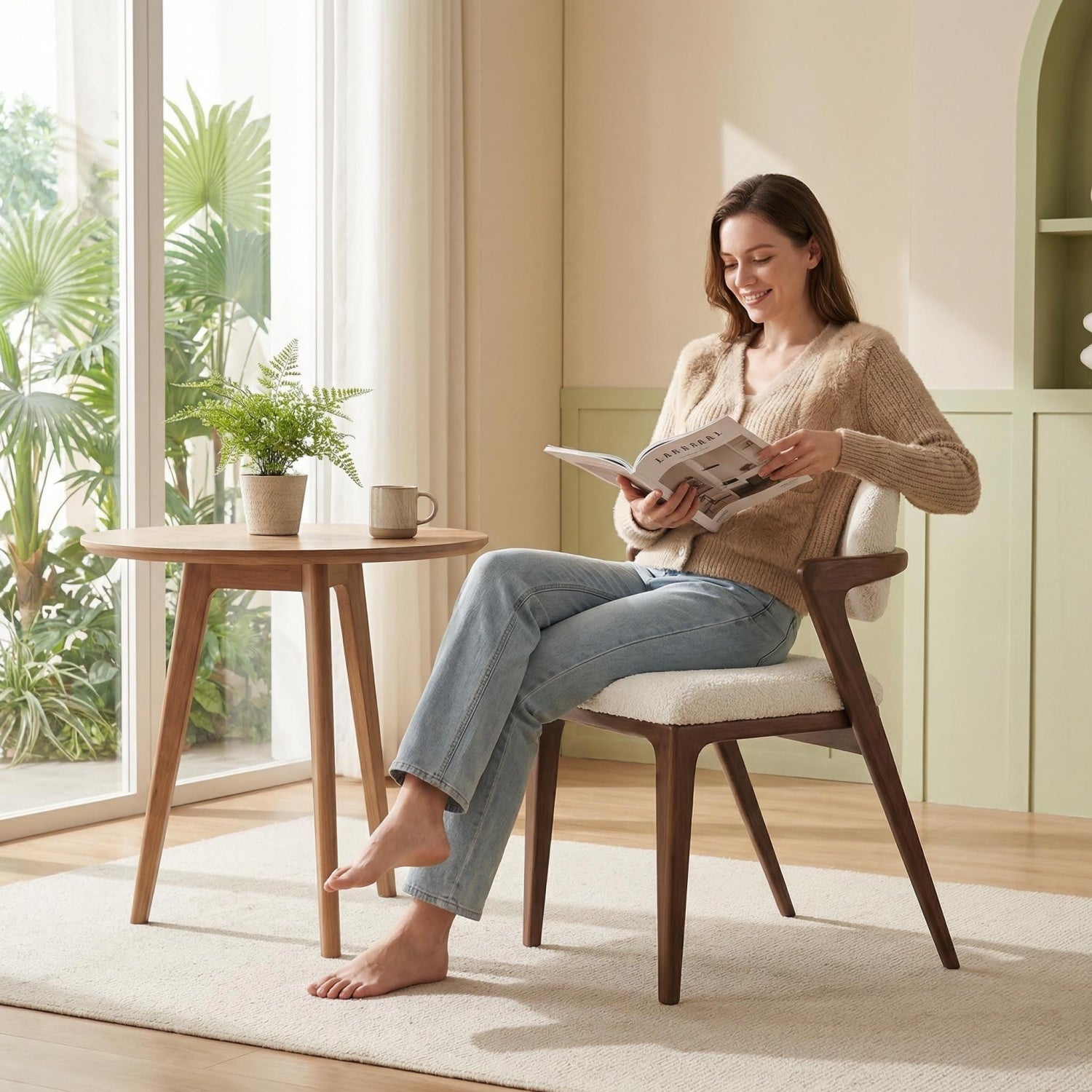 AAF Sherpa Chair Cream Sunlit Living UAE