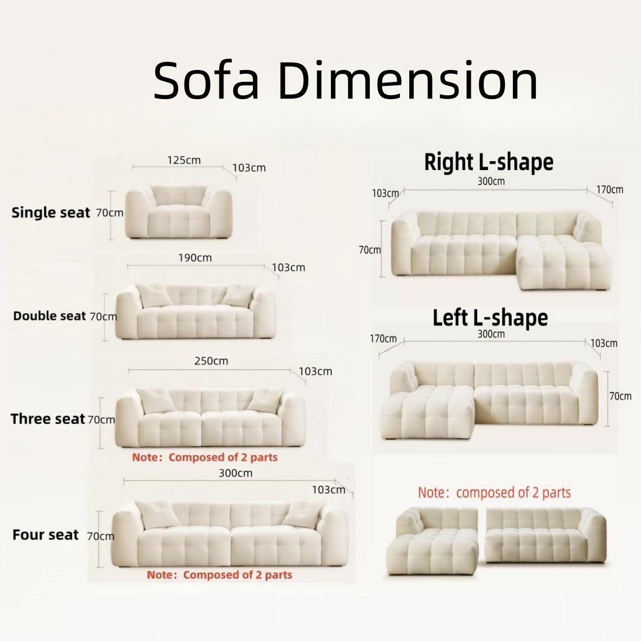 AAF Furniture Fleece Fabric Overstuffed Multifunction Cloud L-shaped Sofa Chair set for Livingroom Office