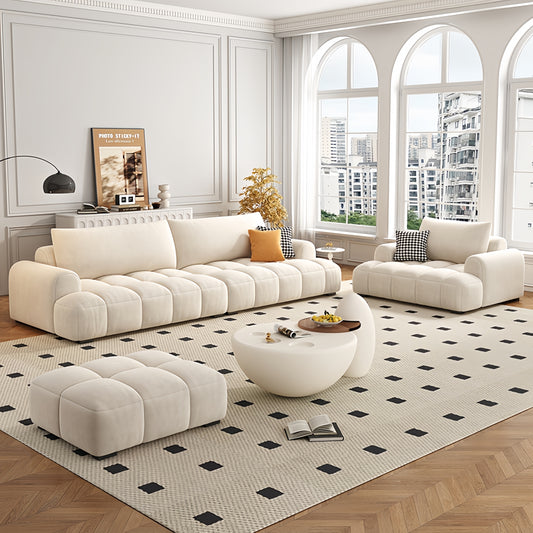 AAF Furniture Light Luxury Fabric Cloud Shaped Sofa set for Livingroom