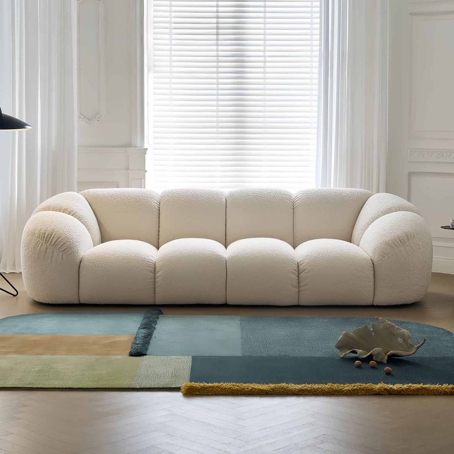 AAF Furniture Cloud Straight Sofa Set Off-White 2-4 Seats for Living Room