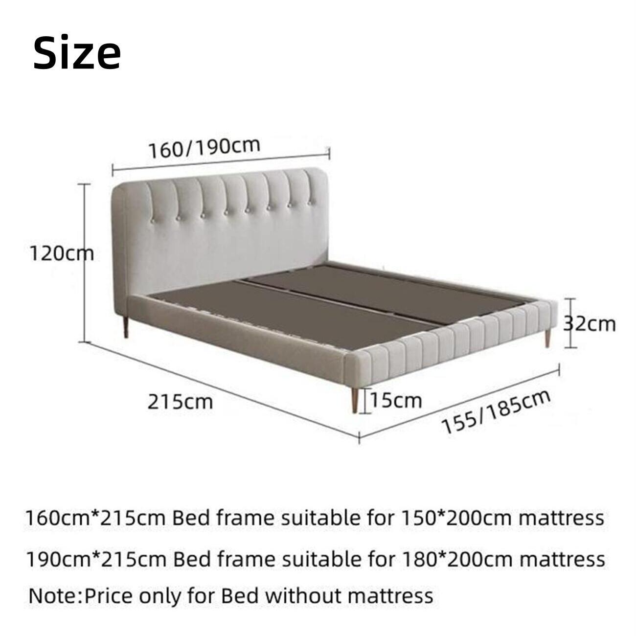 AAF Furniture Bed Frame Modern King Queen Size for bedroom Without Mattress