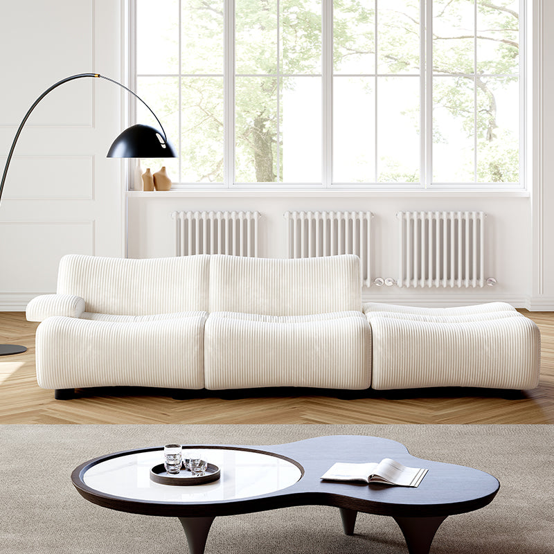 AAF FURNITURE Light Luxury Fabric Cloud Shaped Sofa set for Livingroom